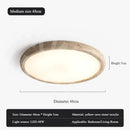 Wabi Sabi Yellow Travertine Ceiling Lamp by Ljojo - Natural Stone Circular Light
