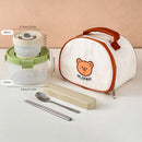 Ljojo 1100ml Clear Plastic Food Container Leak-proof Lunch Box