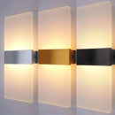 Ljojo LED Wall Light, Aluminum Acrylic Hardwire Sconces for Bedroom, Living Room