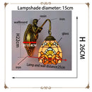 European Stained Glass Mermaid Wall Lamp for Bedroom - Ljojo Aisle Staircase Light
