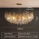 LED Luxury Gold Large Ceiling Chandelier for Living Room by Ljojo