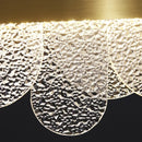 Ljojo Luxury Crystal Glass Chandelier Modern Gold Ring Pendant Lamps for Hotel Lobby Villa