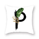 Floral Alphabet Pillow Case by Ljojo: Home & Car Decorative Cushion Cover