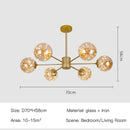 Ljojo Modern Glass Ball Pendant Light for Living Room, Dining Room, LED Indoor Lighting