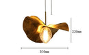 Ljojo Copper Lotus Leaf Chandelier Pendant Lights with Glass for Living Dining Room