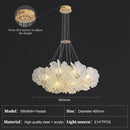 Ljojo Luxury Acrylic Cream Round Ceiling Chandelier - Elegant Lighting Fixture for Home Decor