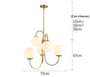 Modern Glass Ball LED Pendant Light Chandelier for Living Room by Ljojo