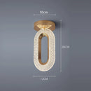 LED Crystal Wall Lamp 12W - Luxurious Ellipse Design for Corridor, Bedroom, Balcony | Ljojo