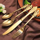 Ljojo Luxury Stainless Steel Western Cutlery Set Dinnerware Tools
