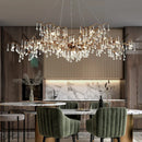 French Crystal Villa Chandelier for Luxury Dining Room | Ljojo Dining Table Lighting Fixtures
