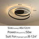 Modern Black LED Ceiling Light for Bedroom Living Room by Ljojo - Minimalist Indoor Lighting Fixtures