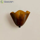 LED Glass Amber Petal Wall Lamps for Bedroom Home Decoration by Ljojo