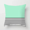 Light Blue Green Mint Geometric Print Boho Pillowcase Set by Ljojo