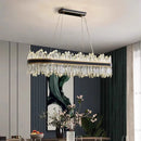 Ljojo Luxury Crystal Chandelier Black Gold LED Modern Home Decoration Dining Room Light