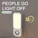 LED Induction Night Light Intelligent Wireless Charging Plug-In Bedroom Night Light With Flashlight by Ljojo