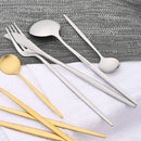 Ljojo Mini Teaspoon Set in Black Rose Gold Stainless Steel