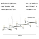 Ljojo Metal Pendant Chandelier: Modern Luxury G9 LED Lighting Fixture