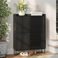 Ljojo™ 3-Door Shoe Storage Cabinet: Entryway Organizer, Freestanding Slim Design
