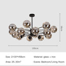Ljojo Modern Glass Ball Pendant Light for Living Room, Dining Room, LED Indoor Lighting
