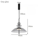 Nordic Glass Pendant Light Clear Gray Modern Hanging Lamp by Ljojo