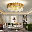 Ljojo Luxury LED Crystal Chandelier Ceiling Light for Modern Living Room