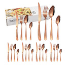Ljojo 24pc Stainless Steel Tableware Set in Star Color Box - Family Pack