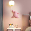 Ljojo 3D Moon Bear Wall Lamp for Children's Bedroom Interior Lighting
