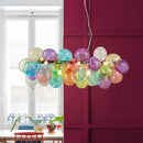 Nordic Color Glass Chandeliers - Art LED Pendant Lights for Bedroom Living Room by Ljojo