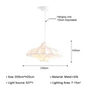 Japanese Wabi Sabi Silk E27 White LED Pendant Light for Living Room by Ljojo