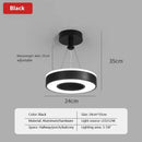 Ljojo LED Circle Ceiling Light Black Gold Lustres Home Decor Fixture
