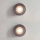 Ljojo Loft LED Wall Lamp Clear Gray Glass Parlor Sconce Black Metal