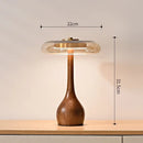 French Retro Style Wooden Desk Lamp Glass Table Light for Bedroom Living Room by Ljojo