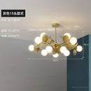 Nordic Glass Led Chandelier - Elegant Living Room & Bedroom Decoration Lighting - Ljojo