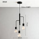 Nordic Chandelier Pendant Lamp for Bedroom with 3 Bulbs Hanging Light by Ljojo
