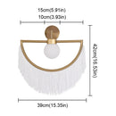 Ljojo Modern Tassel Wall Sconce Light Glass Ball Pendant Home Decor Lighting Fixtured