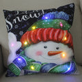 Ljojo LED Christmas Pillow Cover for Festive Holiday Decor