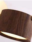 Ljojo LED Wall Sconce Lamp Walnut Wood Base Modern Art Fixture