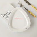 Ljojo Matte Cheese Plate - Pure White Ceramic, Cute Breakfast Bread Plate