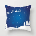 Blue Winter Snowflake Pillowcase for Stylish Christmas Decor by Ljojo