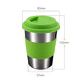 Ljojo 304 Stainless Steel Coffee Cup with Cover, Portable Travel Mug, 350ml