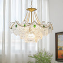 Ljojo Light Luxury Crystal Chandelier for Living Room, Bedroom, Dining Room