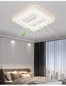 Modern Acrylic LED Ceiling Fan Light | Invisible Blades | Home Decor Lighting by Ljojo