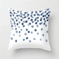 Geometric Blue Ink Flower Pillowcase for Stylish Home Decor by Ljojo