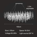 Ljojo Modern Luxury Crystal Chandelier LED Pendant Lamp Indoor Lighting Fixture