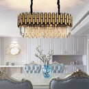 Ljojo Modern Luxury Crystal Ceiling Chandelier Light Fixture Living Room Pendant Lamp