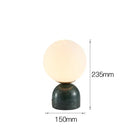 Ljojo Marble Table Lamp: Modern Nordic Glass Light for Living Room, Bedroom, Study
