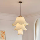 Ljojo French Medieval Bellflower Pendant Light Creamy Style Bedroom Chandelier Lighting