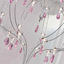 Luxury Pink Crystal Chandelier - Romantic Dining Room Lighting by Ljojo