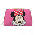 Ljojo Minnie Mouse Leather Makeup Bag: Stylish & Large Capacity Cosmetic Pouch