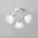 French Cream Style Linglan Flower Chandelier | American Retro Living Room Ceiling Light - Ljojo